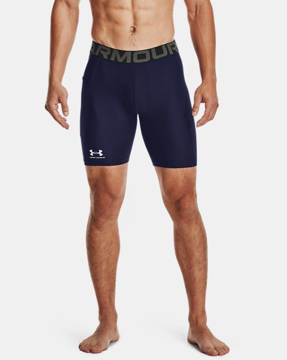 Men's HeatGear® Armour Compression Shorts, Navy, pdpMainDesktop image number 0